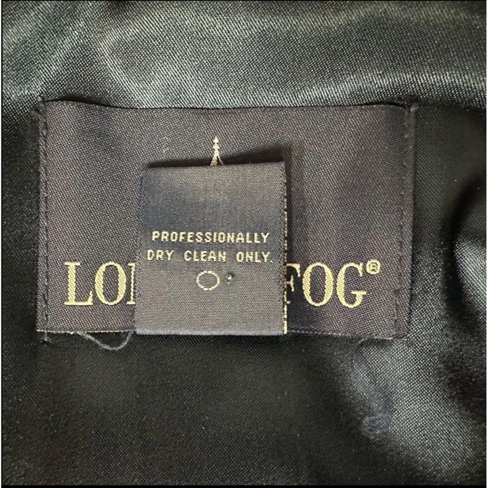 London Fog Navy Trench Coat With Zip Out Lining and Concealed Buttons Size M Pet - Picture 10 of 12
